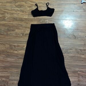 Elegant Black Women's Two Piece Set